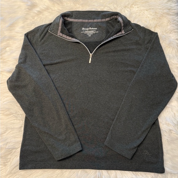 Tommy Bahama Other - Tommy Bahama | Men’s Large Greenish-Gray Quarter Zip Sweater Soft